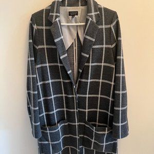 Topshop Plaid Long Shacket